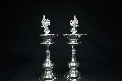 Image 2 of Dista Silvers Peacock Design Fancy Pair Diya 350g