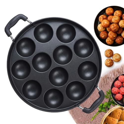 Image 3 of Vipron Non-Stick Appam Maker & Paniyaram Pan, 12 Cavity Appam Patra with Stainless Steel Lid