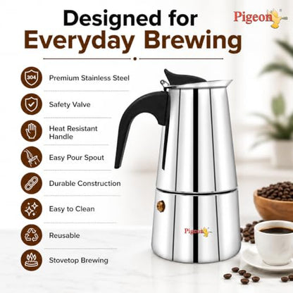 Image 9 of Pigeon XPRESSO Premium Stainless Steel Coffee Percolator