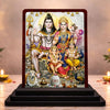Image 1 of Default Title for the product Shiv Parivar Wooden Idol for Pooja Room 4x5 Inch HD Printed Divine Grace Decor