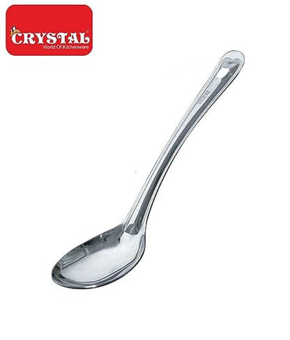 Image 3 of Crystal Oval Stainless Steel Serving Spoon, Silver