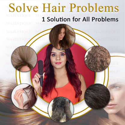 Image 7 of Majestique Detangling Flat Hair Brush HR155 Styling, Blow Drying, Shaping - Perfect for Travel