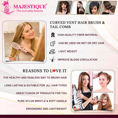 Image 6 of Majestique Curved Vent Hair Brush