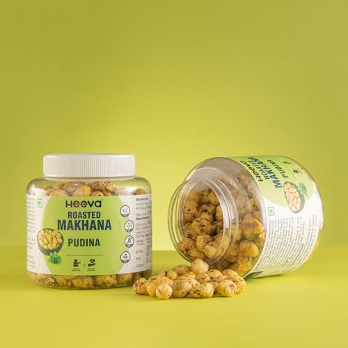 Image 5 of Heeva Roasted Makhana Foxnut Pudina Flavour 100g Pack of 4