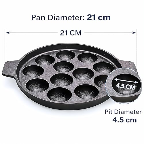 Image 2 of SNKM Aluminium Powder Coated Paniyaram Pan 12 Cavity Pack of 1