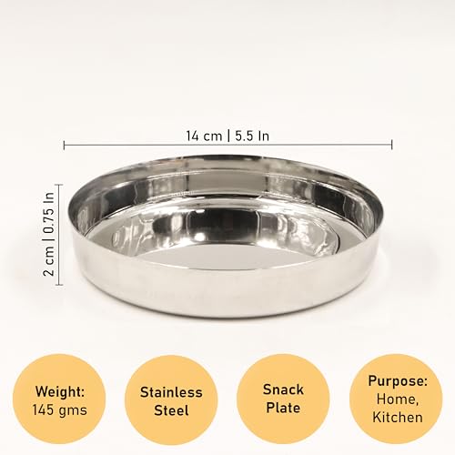 Image 9 of Spillbox Stainless Steel Halwa Plates