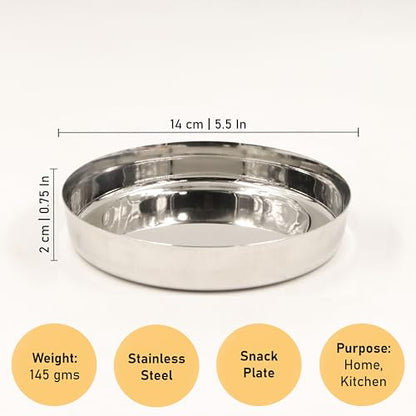 Image 9 of Spillbox Stainless Steel Halwa Plates