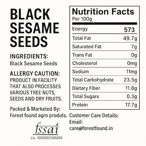 Image 3 of Forest Found Natural Black Sesame Seeds 900g