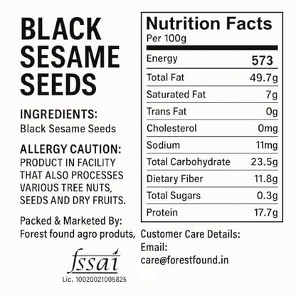 Image 3 of Forest Found Natural Black Sesame Seeds 900g