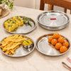 Image 1 of Default Title for the product HAZEL Stainless Steel Lunch Plate Set of 6 | 27 cm
