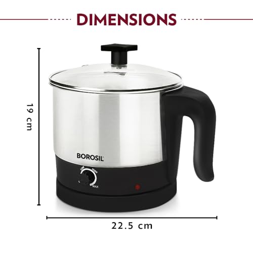 Image 3 of Borosil 1 L Omni Stainless Steel Electric Kettle with Egg Tray