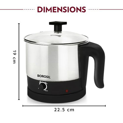 Image 3 of Borosil 1 L Omni Stainless Steel Electric Kettle with Egg Tray