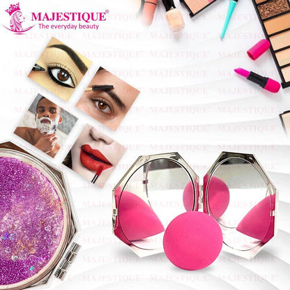 Image 2 of Majestique Dual Side Hexaglitter Pocket Mirror