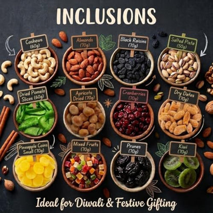 Image 3 of Browntree Signature 12P Dry Fruits Gift Hamper 800g