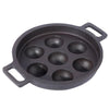 Image 1 of Default Title for the product Arth The 7-Pits Pre-Seasoned Cast Iron Paniyaram Pan 22cms Diameter