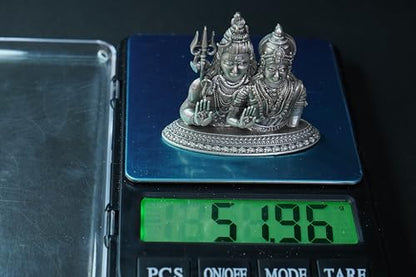 Image 6 of Dista Silvers Antique Shivaparvathi Idol Big 51.96G