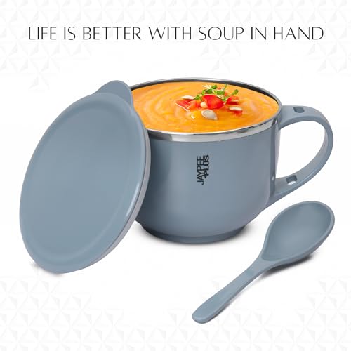 Image 4 of Jaypee Plus Stainless Steel Soup Bowl with Lid & Spoon Holder