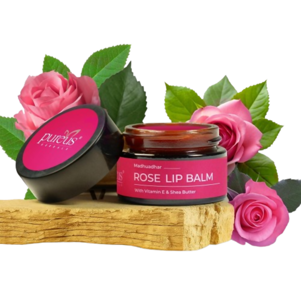 Image 1 of 15 gm / Pack of 1 for the product Pureus Herbals Madhuadhar Rose Lip Balm