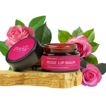 Image 1 of 15 gm / Pack of 1 for the product Pureus Herbals Madhuadhar Rose Lip Balm