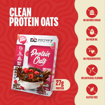 Image 3 of Doctor's Choice Dark Choco Berry Protein Oats 750 GM
