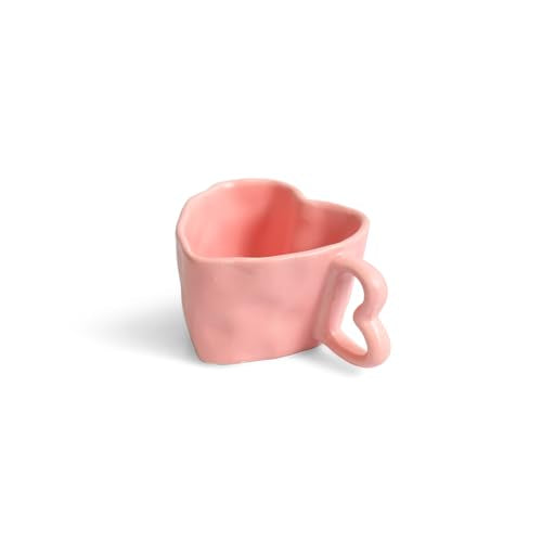 Image 3 of ExclusiveLane Heart Pink Ceramic Coffee Mugs Set of 4 250 ml