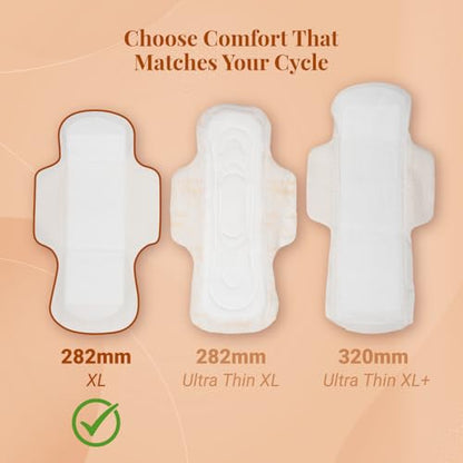 Image 9 of Niine Dry Comfort XL Sanitary Pads for Women |36 Pads, Pack of 1| 282 mm Long| Fast Absorption| Prevents Wetness & Leakage| Enjoy Leak-free Periods |With Anti-Leak Flow Channel