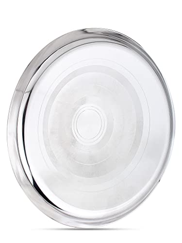 Image 2 of neelam Stainless Steel Diamond Guj. Sada Thali 30.5 cm