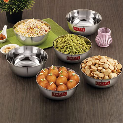 Image 13 of 6 / 600 ML for the product HAZEL Stainless Steel Bowl Set
