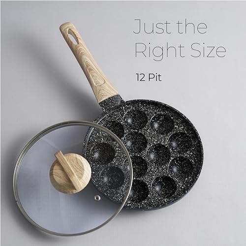 Image 2 of Lifelong Diecast Aluminum Paniyaram Pan 12 Pits 1.5kg 0.54L 25cm Diameter