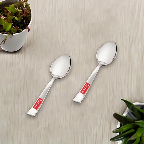Image 2 of HAZEL Stainless Steel Small Spoons Set of 2 13.5 cm