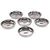 Image 1 of Default Title for the product HAZEL Steel Multipurpose Snacks Serving Plate Set 300 ML Set of 6