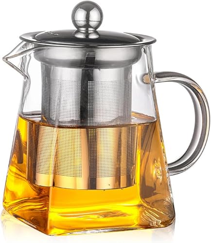 Image 7 of Jinelza Pyramid Shape Borosilicate Glass Tea Pot with Infuser 750ml