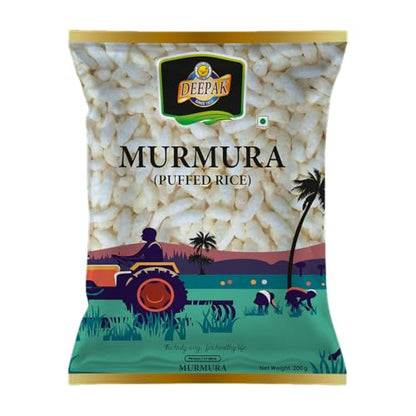 Image 1 of 200 gm / Pack of 2 for the product Deepak Murmura (Puffed Rice) | Premium Light & Crispy Rice | For Bhel Puri, Jhal Muri, Chaat & Namkeen | Healthy Low-Fat Indian Snack