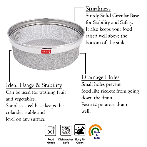 Image 5 of HAZEL Stainless Steel Strainer Basket Without Handle