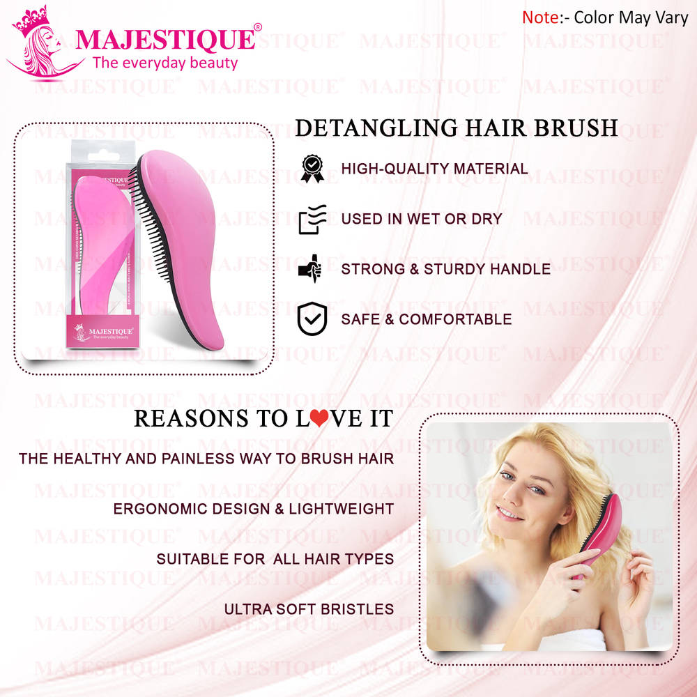Image 6 of Majestique Wide Curve Detangling Hair Brush