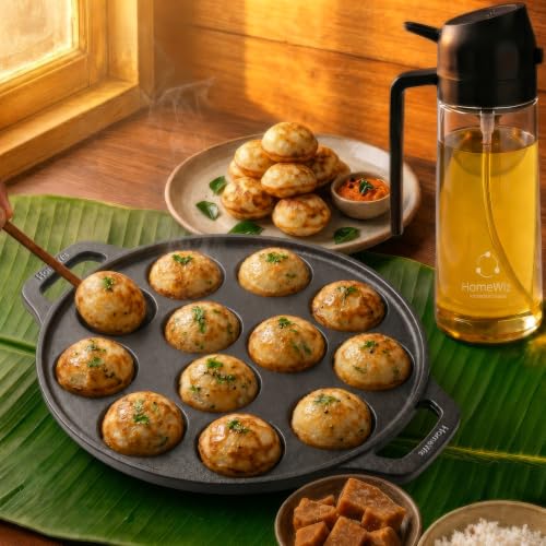 Image 1 of 21 cm | 12 Cavity for the product HomeWiz Cast Iron Appe Pan