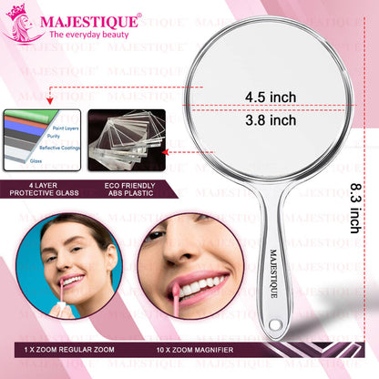 Image 2 of Majestique Dual Side Large Handheld Mirror