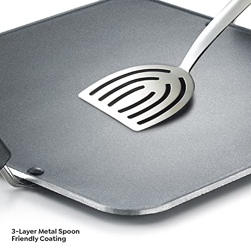 Image 4 of Prestige Aluminium Omega Select Plus Residue Free Non-Stick Heavy Gauge Square Tawa, 30 cm, Black