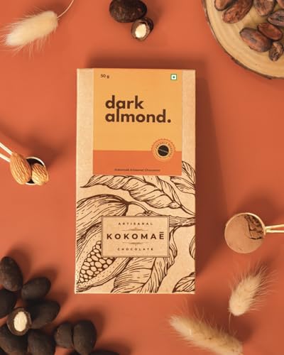 Image 1 of Default Title for the product KOKOMAE Dragees Dark Chocolate Coated Almonds Premium & Artisanal Vegan 50g Pack of 5