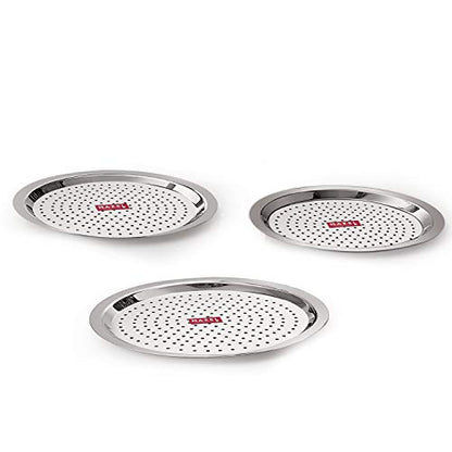 Image 11 of 3 / 21.2 cm, 22.3 cm, 24.2 cm for the product HAZEL Stainless Steel Cover Lid with Holes
