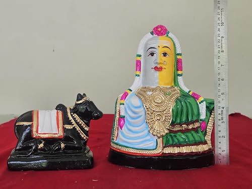 Image 3 of Breeze Handicrafts Paper Mache Nandi Lingam Set for Bommala kolu, Golu Dolls, Navratri Decoration, Traditional Gift