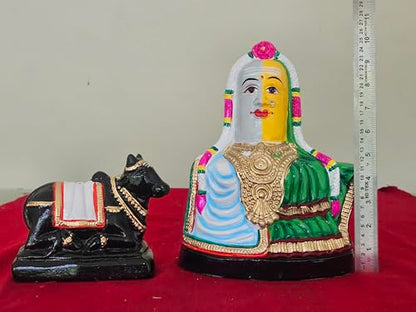 Image 3 of Breeze Handicrafts Paper Mache Nandi Lingam Set for Bommala kolu, Golu Dolls, Navratri Decoration, Traditional Gift