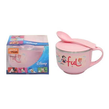 Image 6 of Jaypee Plus Stainless Steel Disney Princess Souptok Prime Soup Bowl with Lid & Spoon, 700 Ml