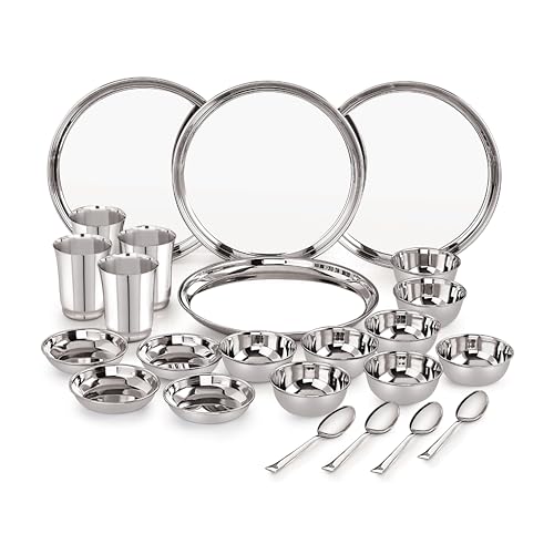 Image 3 of 24 cm / Premium for the product neelam Stainless Steel Dinner Set