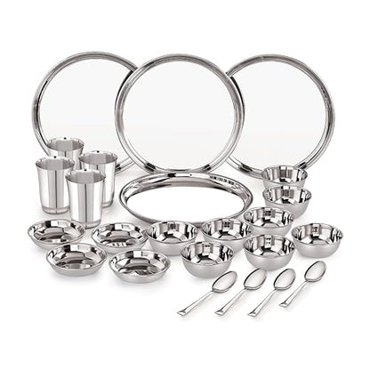 Image 3 of 24 cm / Premium for the product neelam Stainless Steel Dinner Set