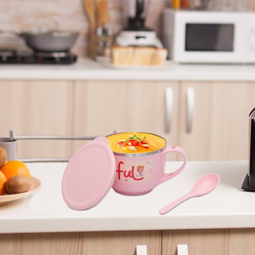 Image 4 of Jaypee Plus Stainless Steel Disney Princess Souptok Prime Soup Bowl with Lid & Spoon, 700 Ml