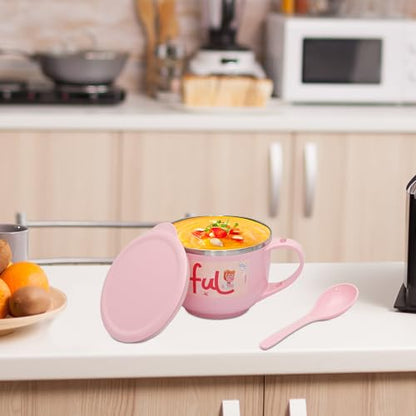 Image 4 of Jaypee Plus Stainless Steel Disney Princess Souptok Prime Soup Bowl with Lid & Spoon, 700 Ml
