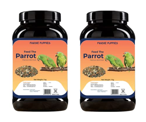 Image 5 of Container - Big Parrot Seed 2Kg for the product Foodie Puppies Parrot Bird Food for Big Parrot Birds