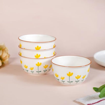 Image 7 of Nestasia Ceramic Soup Bowl with Spoon Set of 4 (400ml Each)