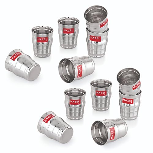 Image 18 of Set of 12 / Popcorn Kid's Glass, 200 ML for the product HAZEL Stainless Steel Glasses